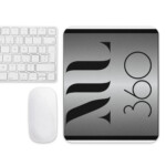 White keyboard and mouse with 360 mousepad